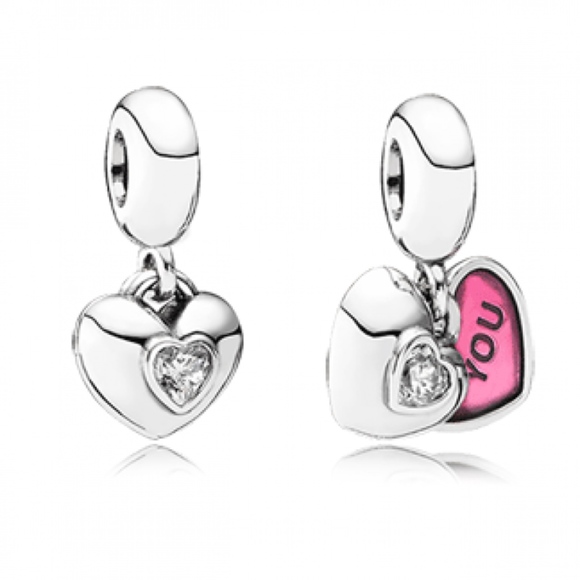 Pandora Jewelry - PANDORA You & Me Two Part Dangle Charm CZ Fuchsia